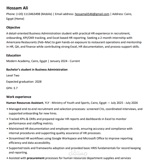 إعداد سيرة ذاتية احترافية باللغة الإنجليزية ومتوافقة مع نظام ATS