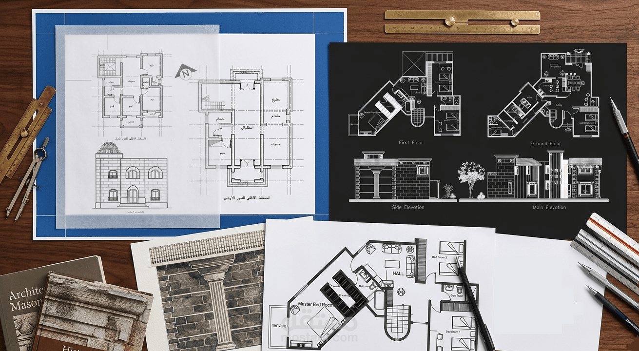 تصميم معماري لفيلات سكنية