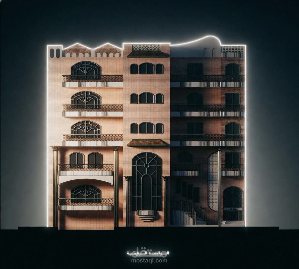 تصميم مخططات معمارية وواجهة رئيسية لفيلا سكنية