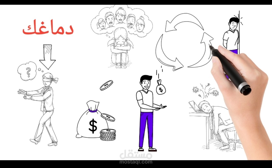 تصميم فيديو وايت بورد أنيميشن احترافي