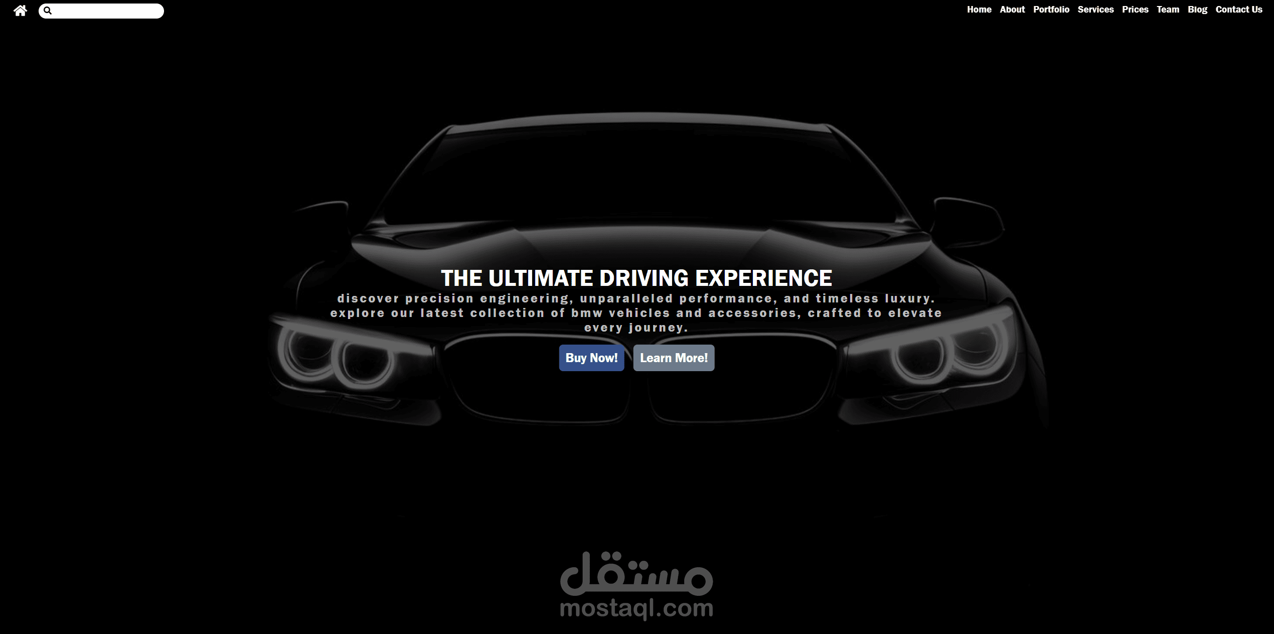 تطوير واجهة ويب لشركة BMW: استعراض مهارات الهيكلة والتنسيق الثابت
