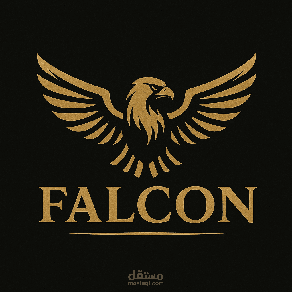 تصميم شعار احترافي فاخر لمصنع ملابس "FALCON" بأسلوب قوي وعصري