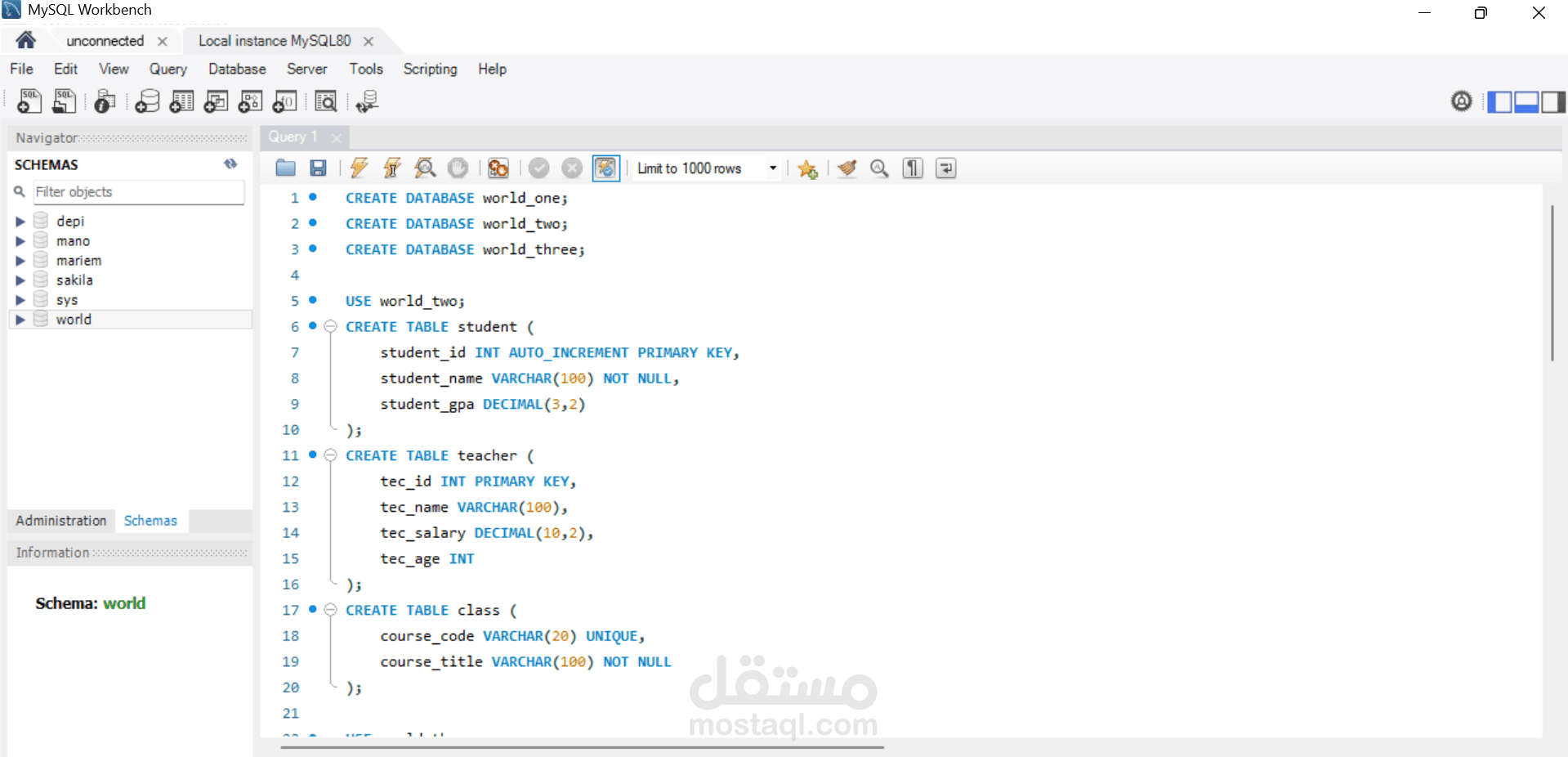 World Databases Management System