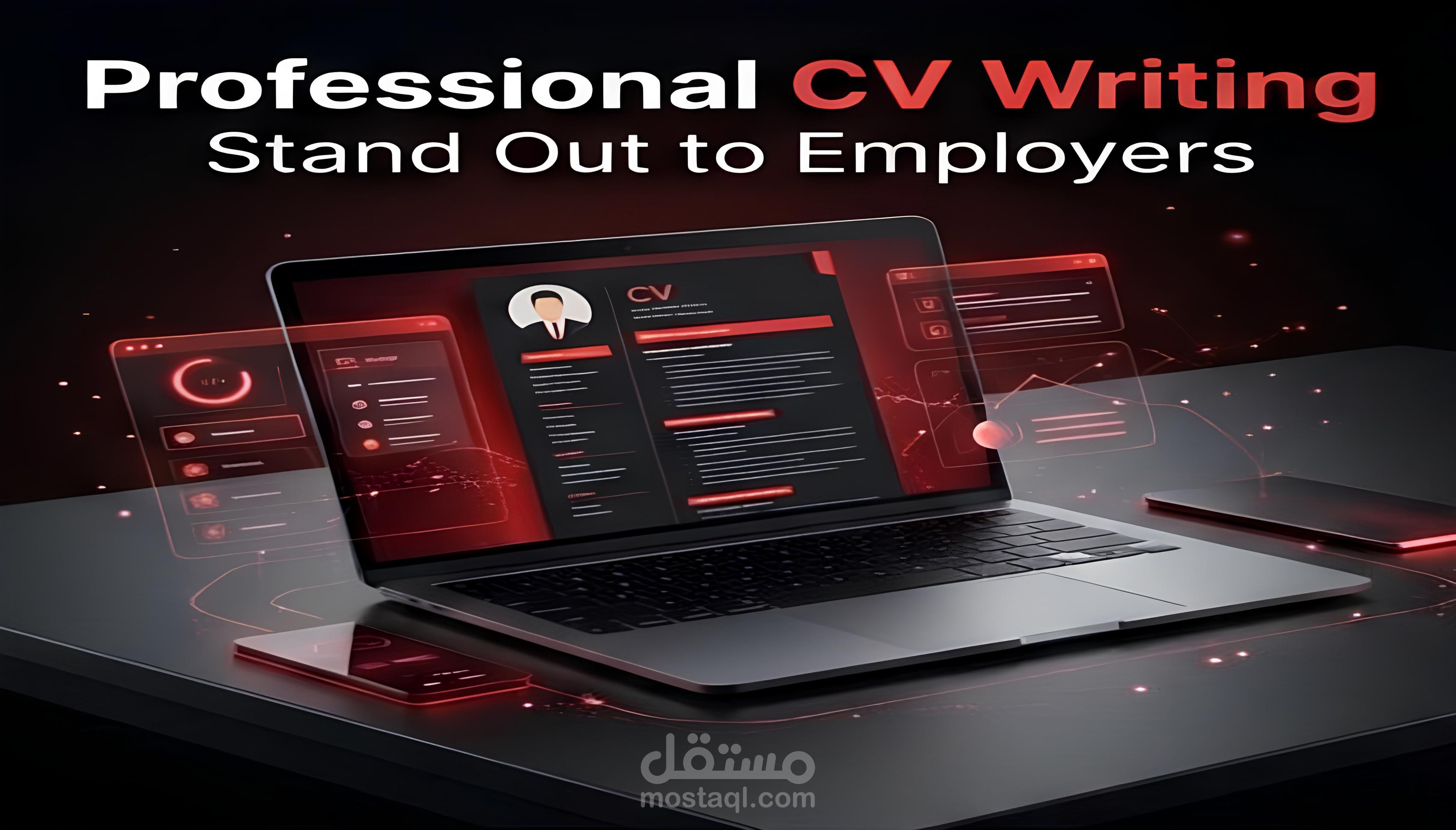 كتابة وتصميم سيرة ذاتية CV احترافي بنظام ATS