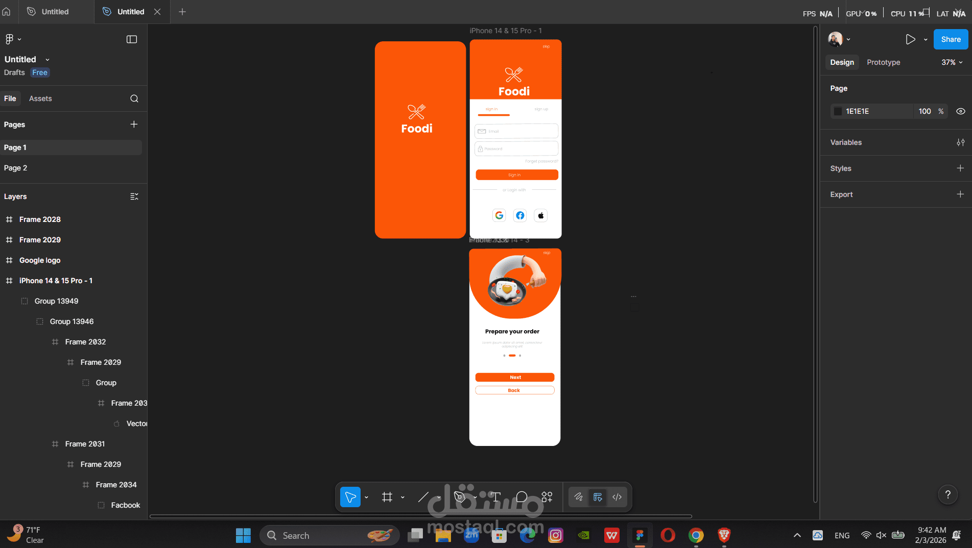 Food Ordering Mobile App – UI/UX Design