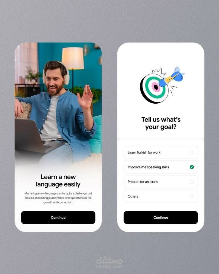 Language Learning Tutor Booking App UI/UX Design