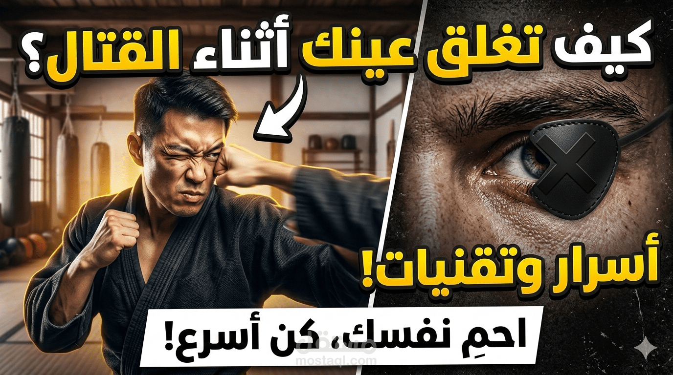 مونتاج فيديو تعليمي رياضي (تمرين إزالة الحساسية في القتال