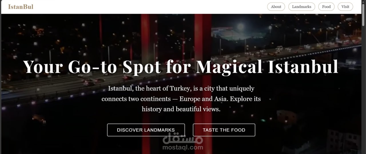 Landing Page تعريفي “Magical Istanbul”