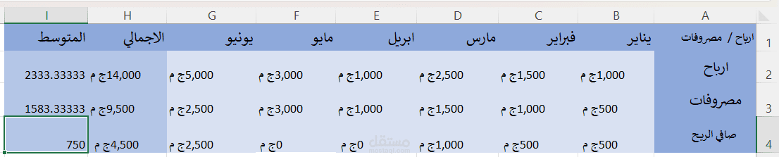 مشروع عن حساب مصروفات