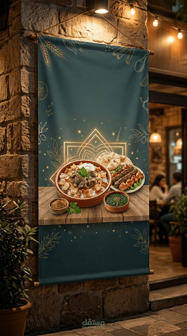تصميم بانر إعلاني احترافي لمطعم وجبات سريعة