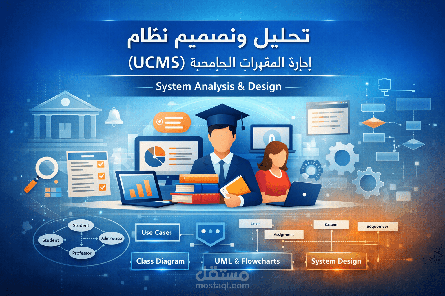 تحليل وتصميم نظام إدارة المقررات الجامعية (UCMS)