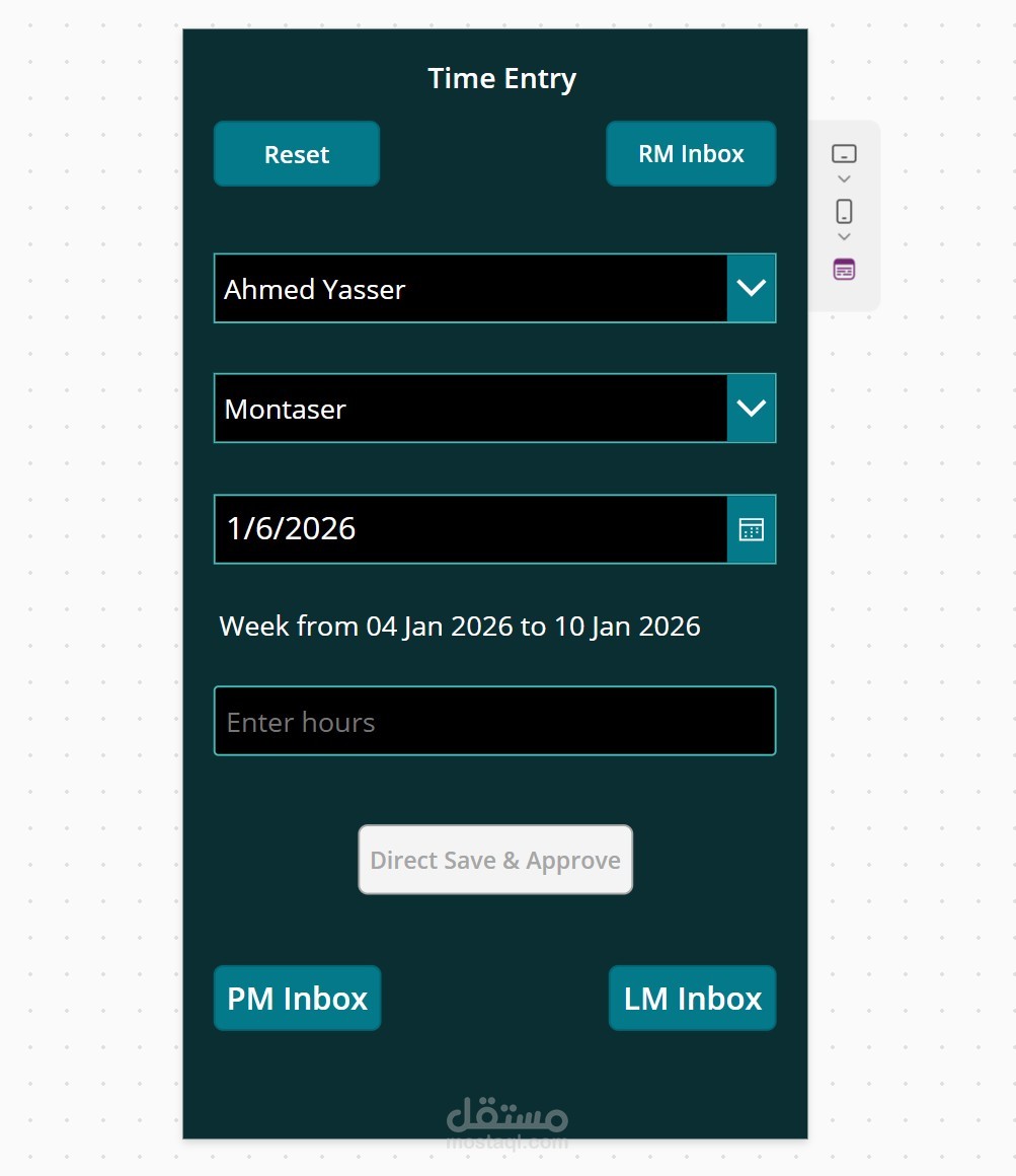 Employee Time Entry & Multi-Level Approval System (Mobile & Desktop)