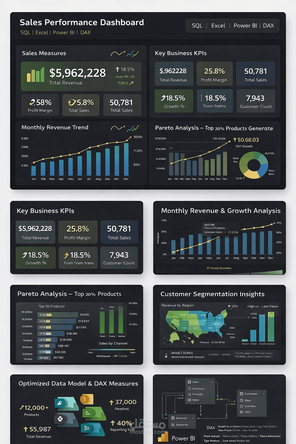 Sales performance dashboard overview
