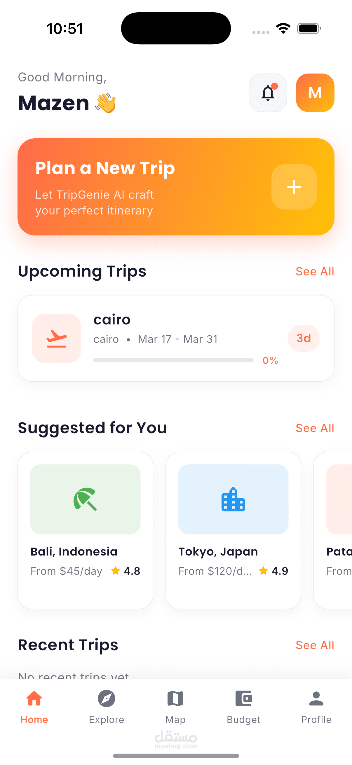 تطبيق TripGenie — مساعد السفر الذكي بالذكاء الاصطناعي