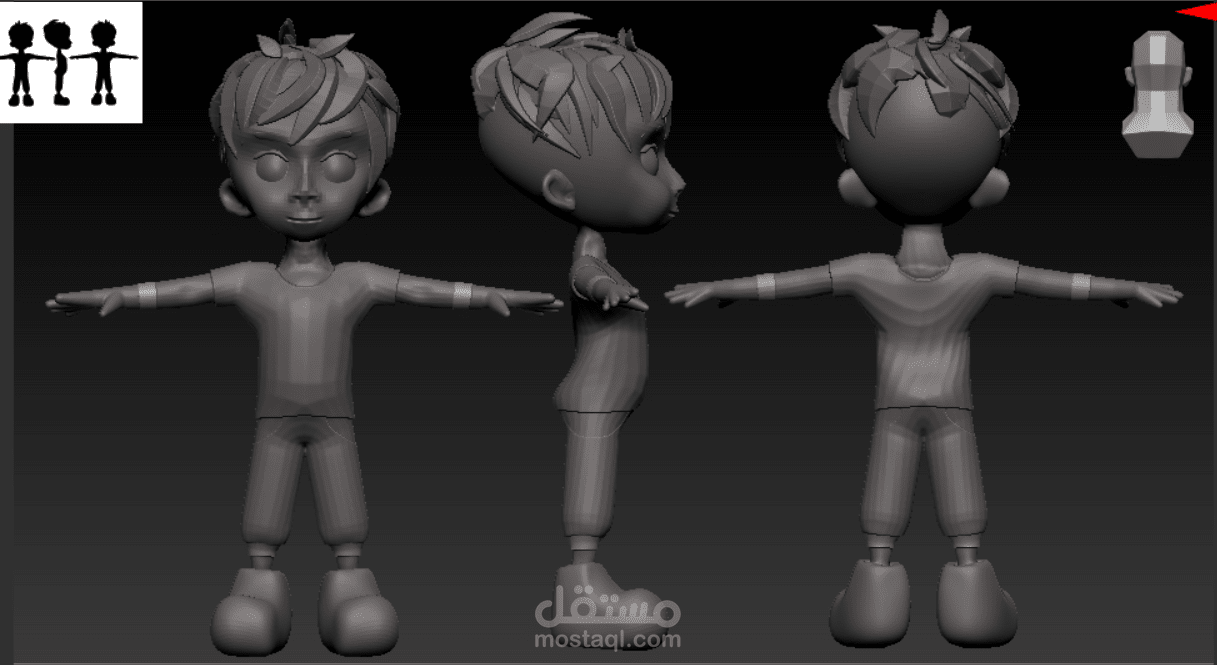 نحت شخصية كرتونية ثلاثية الأبعاد