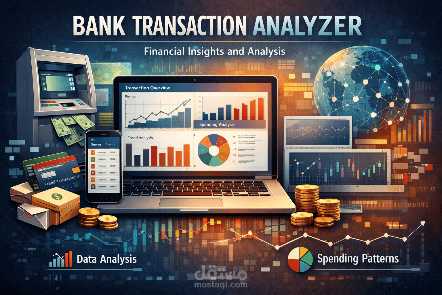 برنامج تحليل المصروفات البنكية
