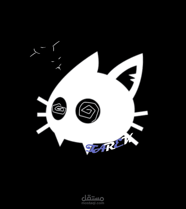 creepy cat لوجو انميشن