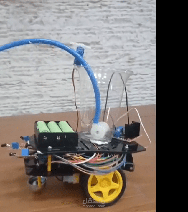 تصميم وبرمجة روبوت ذكي لإطفاء الحرائق (Smart Firefighting Robot) باستخدام Arduino.