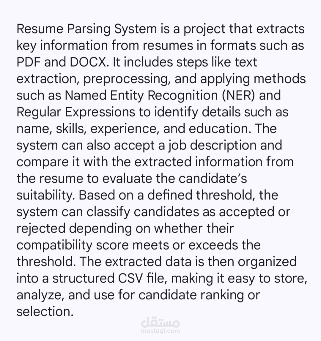 project in nlp  model  for job_resume