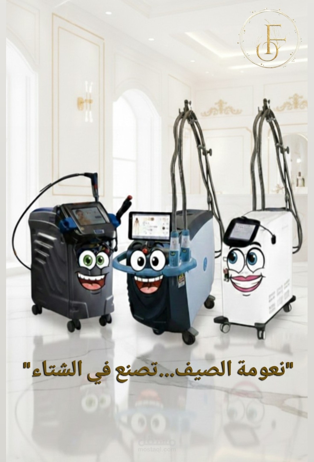 اعلان لعيادة ليزر