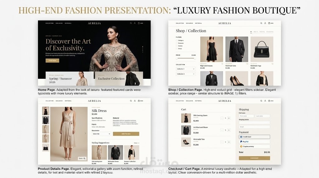 متجر الأزياء الفاخرة (Luxury Fashion Boutique)