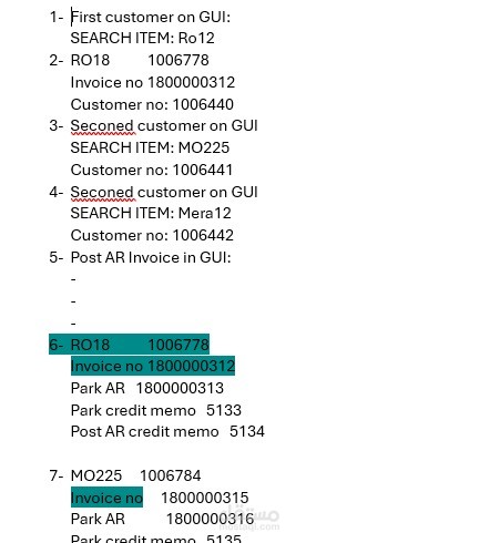 create customer and invoice on SAP