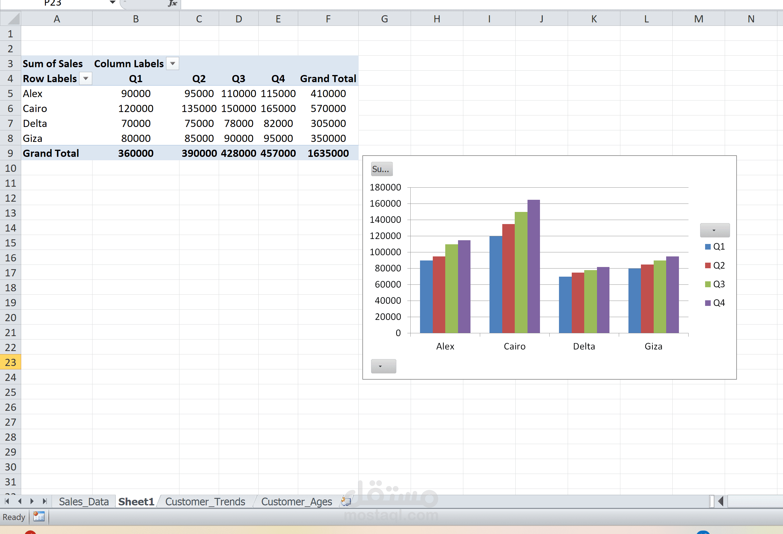 Excel Charts Project