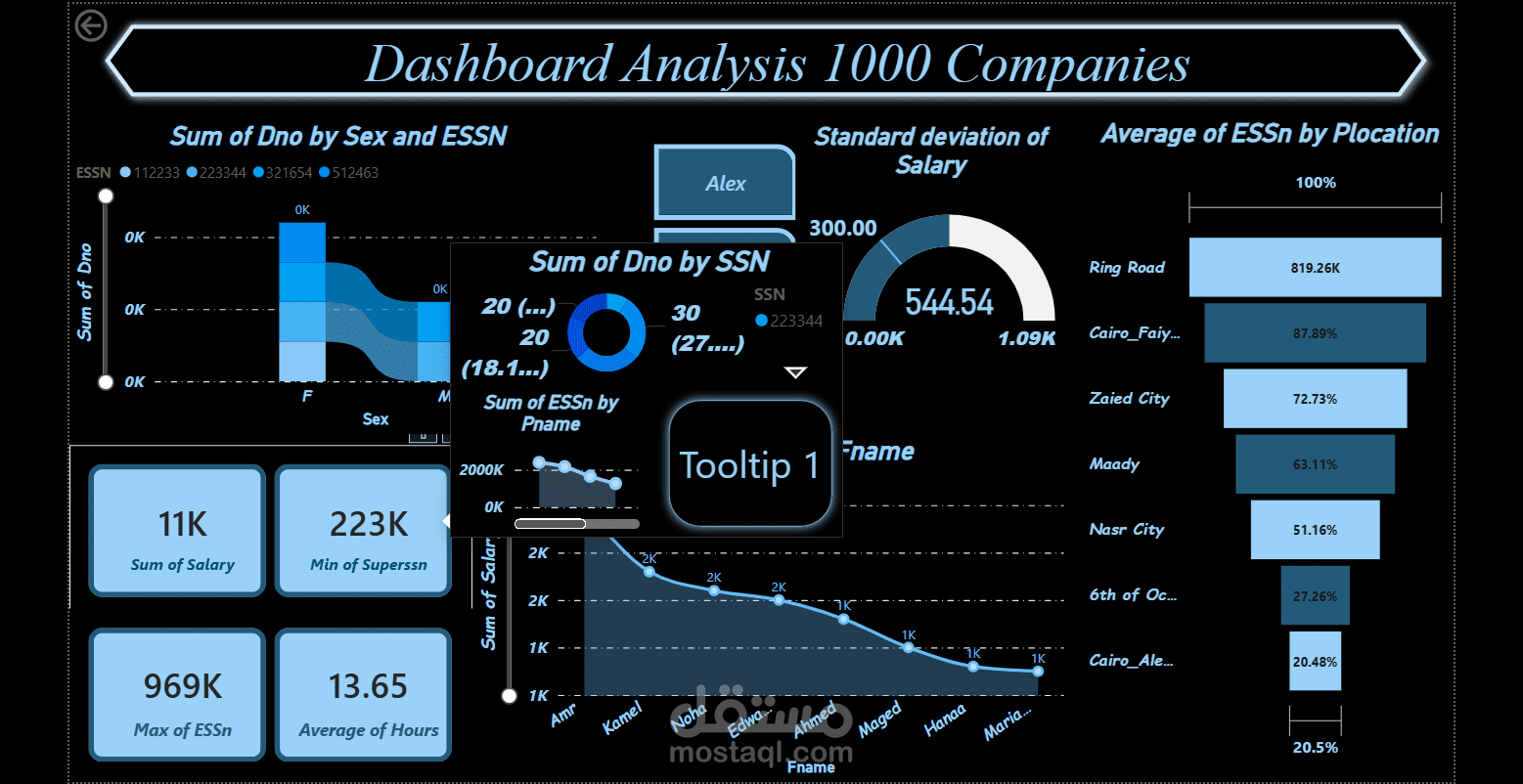 مشروع تحليل بيانات عن Data Analysis 1000 Company