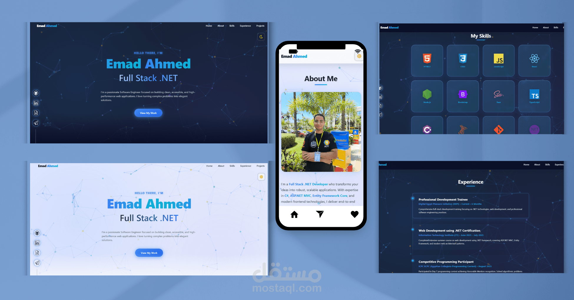 تصميم portfolio احترافي بتقنيات حديثة لعرض مهاراتك بشكل جذاب
