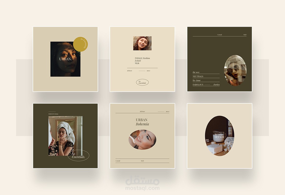 منشورات تسويقية لخدمات تجميل ومكياج – أسلوب فاخر وجذاب