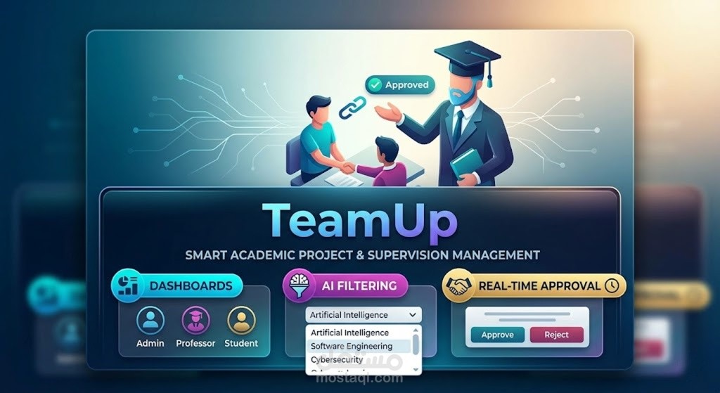 TeamUp - منصة ذكية متكاملة لإدارة مشاريع التخرج الأكاديمية بنظام مالي/ إداري ولحظي