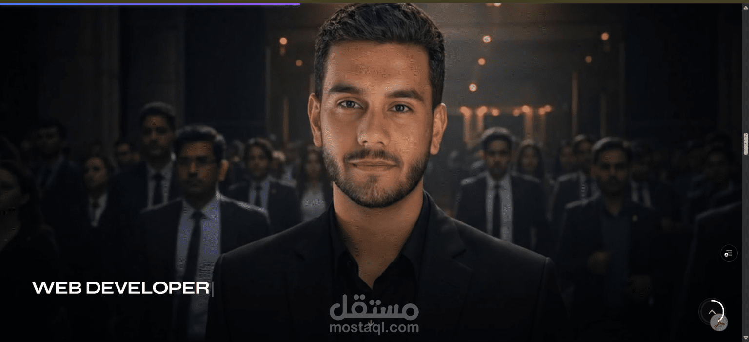 تصميم وتطوير موقع ويب تعريفي وسيرة ذاتية تفاعلية (Personal Portfolio Website)
