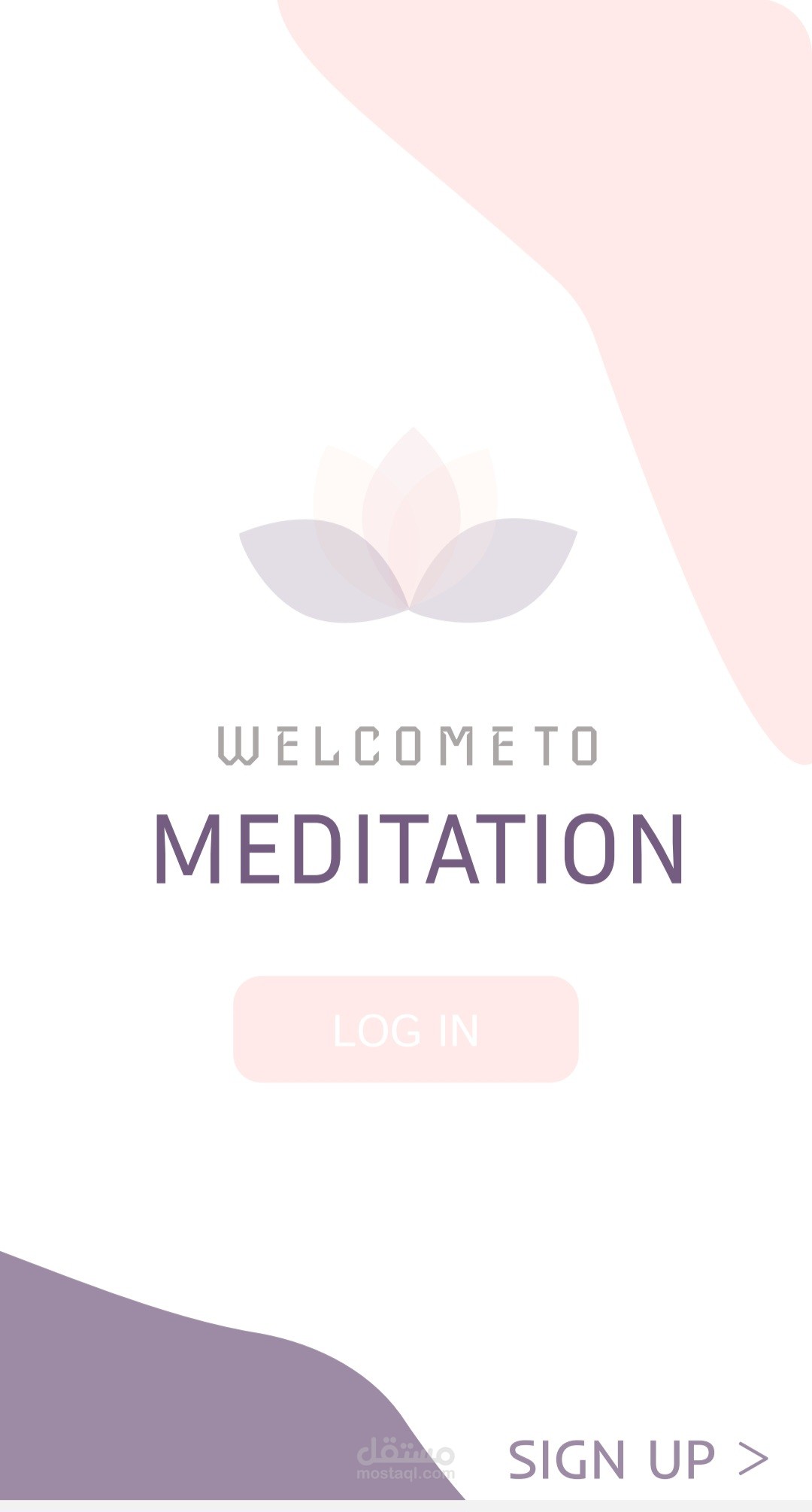 Ui meditation mobile application