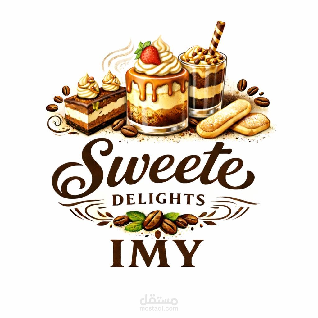 تصميم شعار وملصق شكر لمنتج تيراميسو “Sweet Imy”