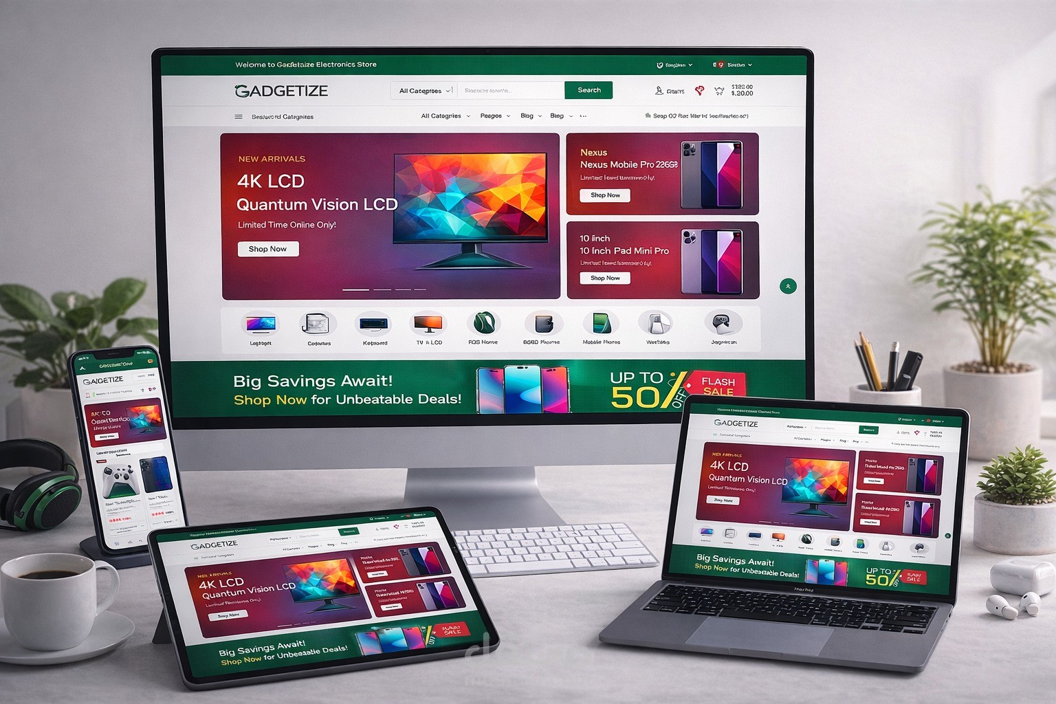 ويب سايت منتجات الكترونية