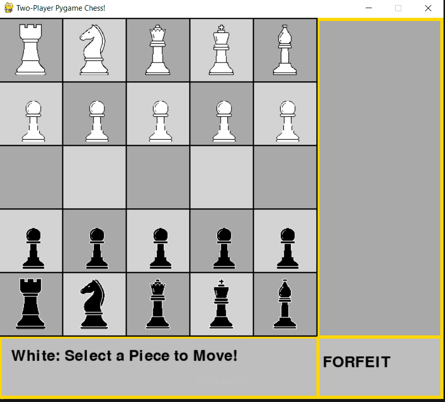 تطوير لعبة MiniChess باستخدام Python وPygame مع نظام ذكاء اصطناعي