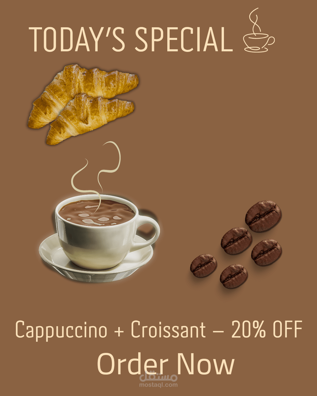 تصميم بوستر عرض خاص للكافيهات