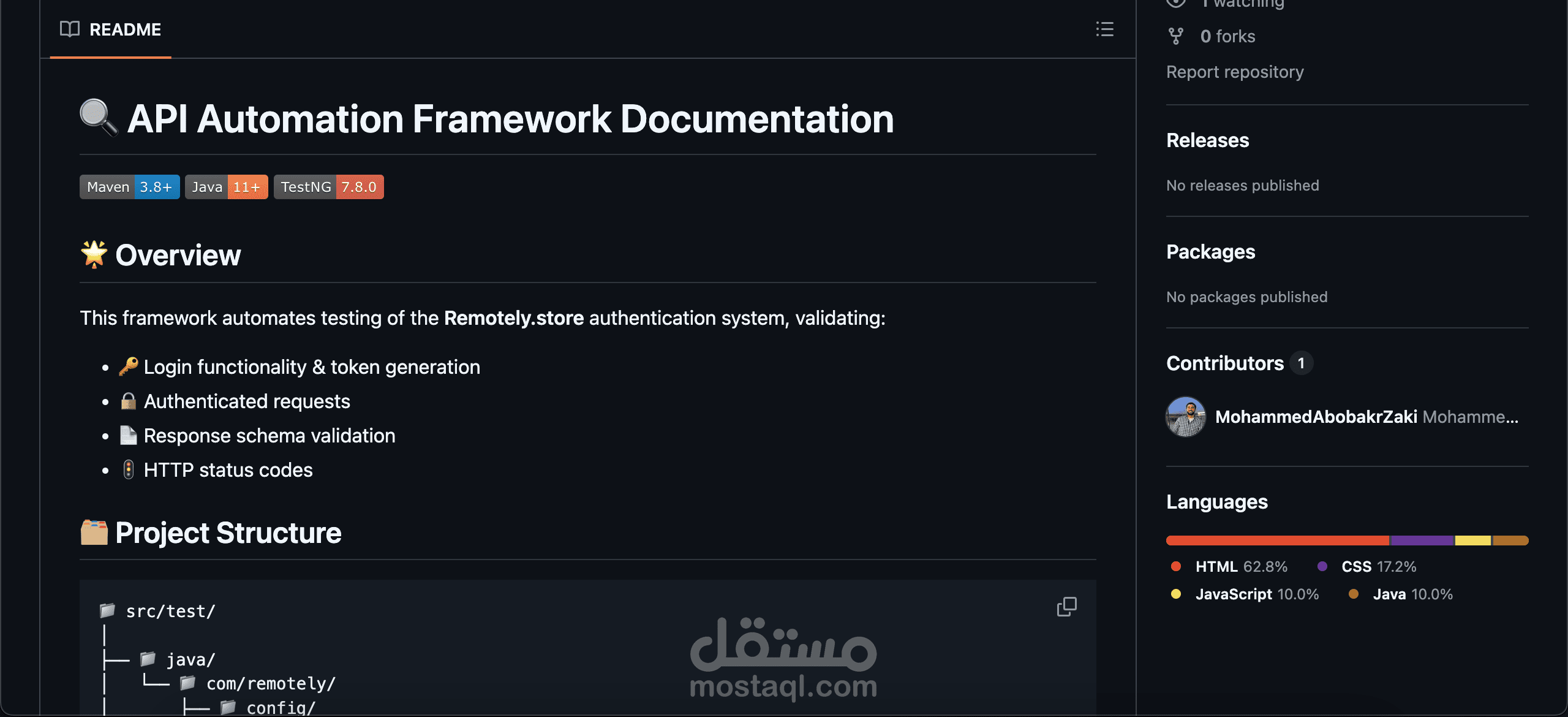 API Test Automation: RESTful API testing framework using RestAssured and TestNG with comprehensive test coverage