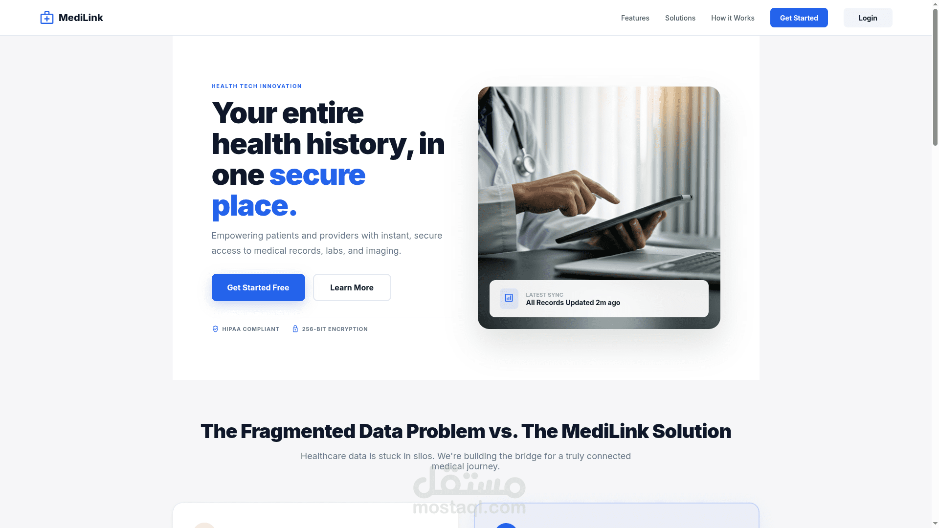 نظام ملف طبي رقمي متكامل لإدارة بيانات المرضى، المواعيد الطبية، الوصفات، ونتائج الفحوصات