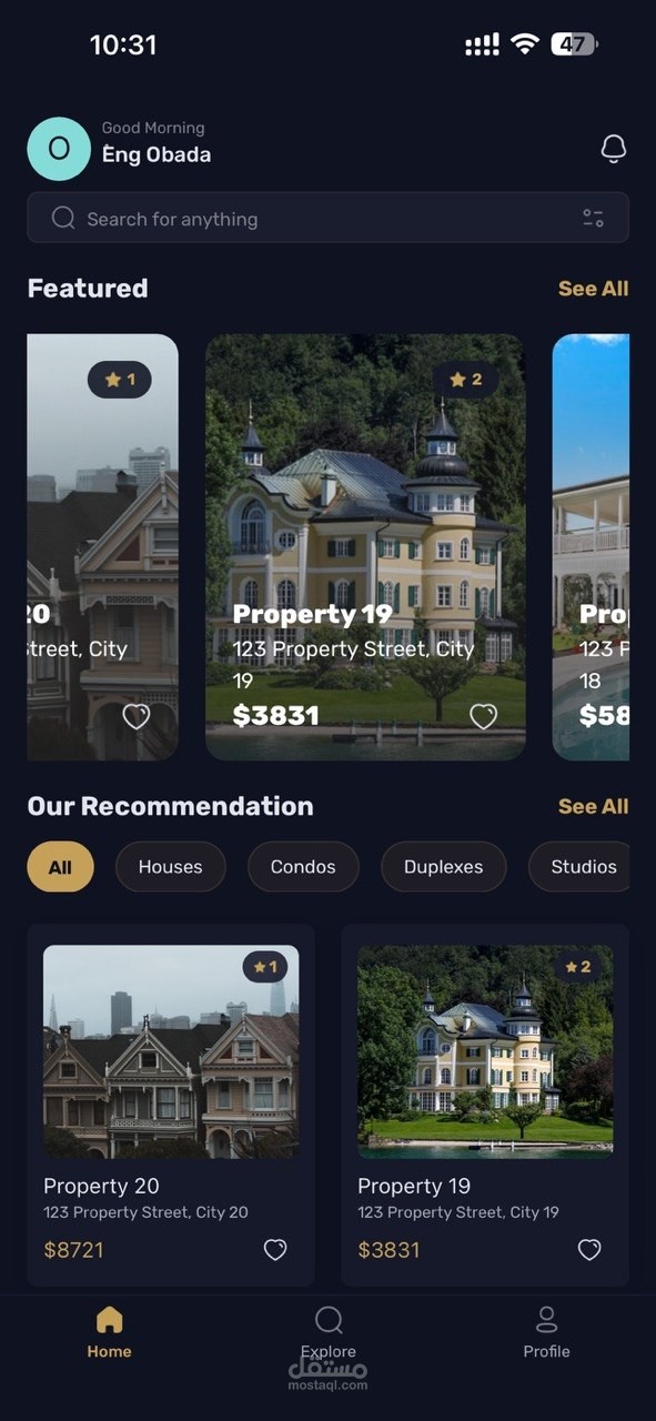 تطبيق عقارات