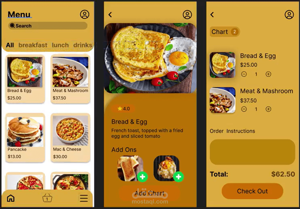 UI/UX Restaurant menu