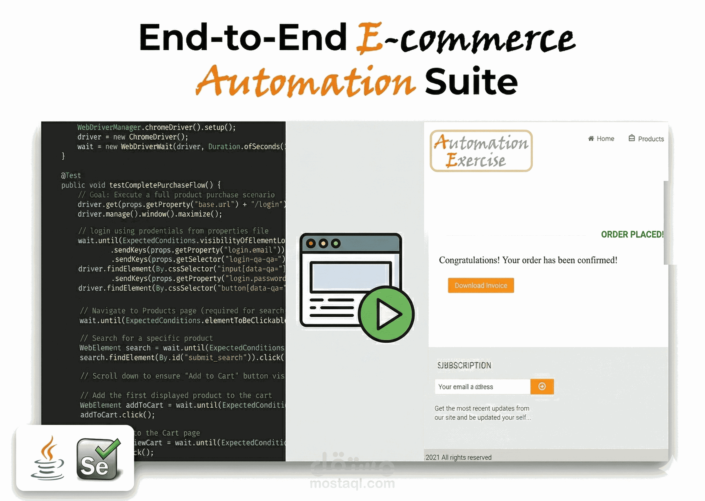 End-to-End Automated Testing for Online Shopping Flow