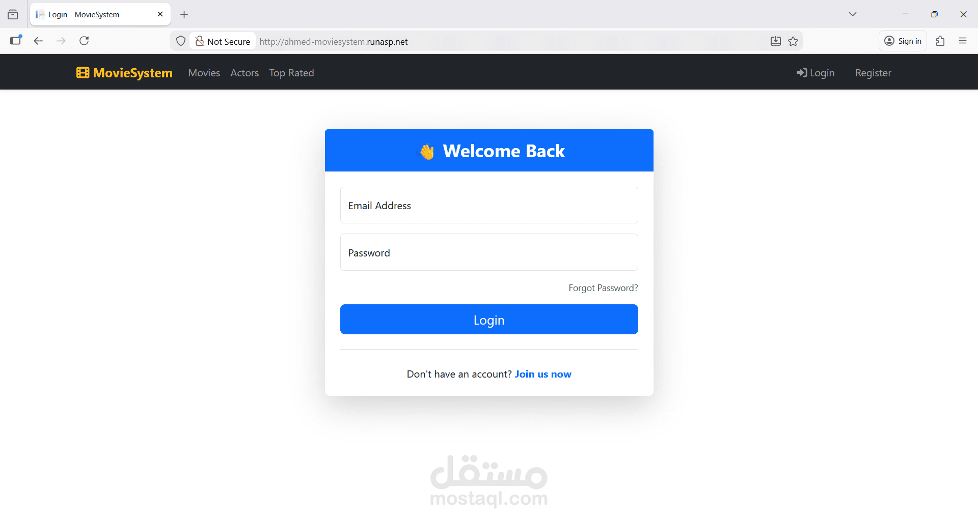 Full Movie Management Web Application باستخدام ASP.NET Core MVC