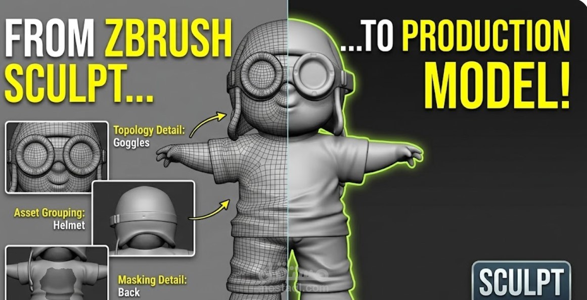 ? 3) Cartoon Character – ZBrush