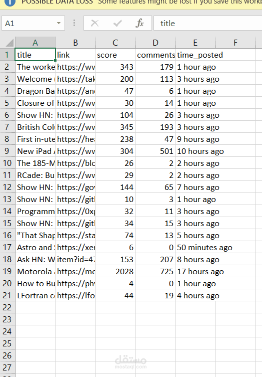 Web Scraping Project
