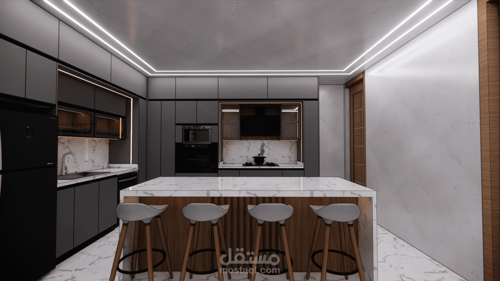 أقدم لك خدمة تصميم مطابخ باحترافية عالية تساعدك على رؤية مطبخك بشكل واقعي قبل التنفيذ
