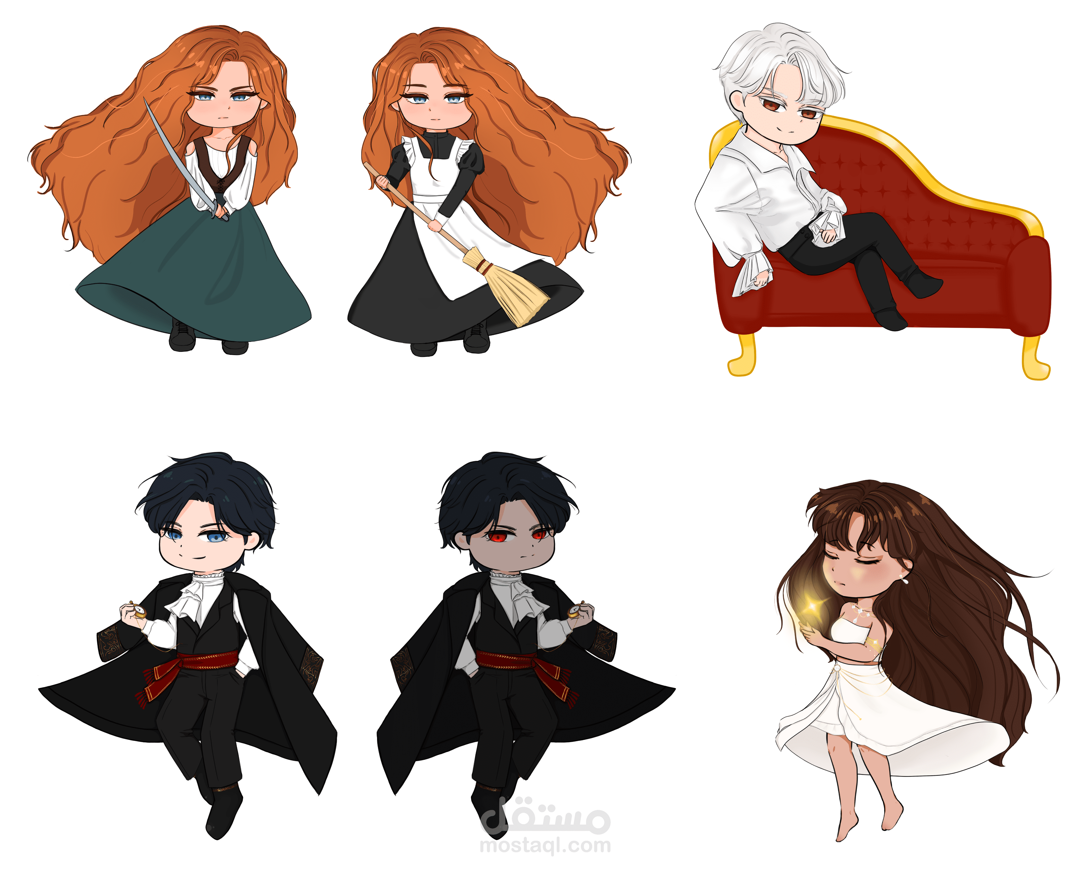 رسم وتصميم شخصيات كرتونية