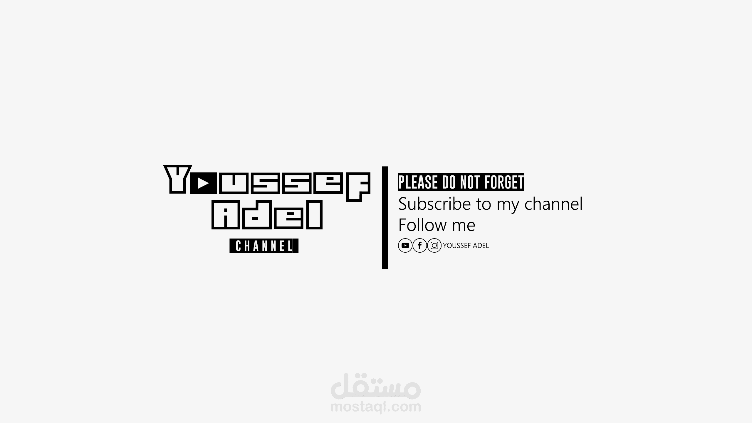 Simple cover for youtube channel