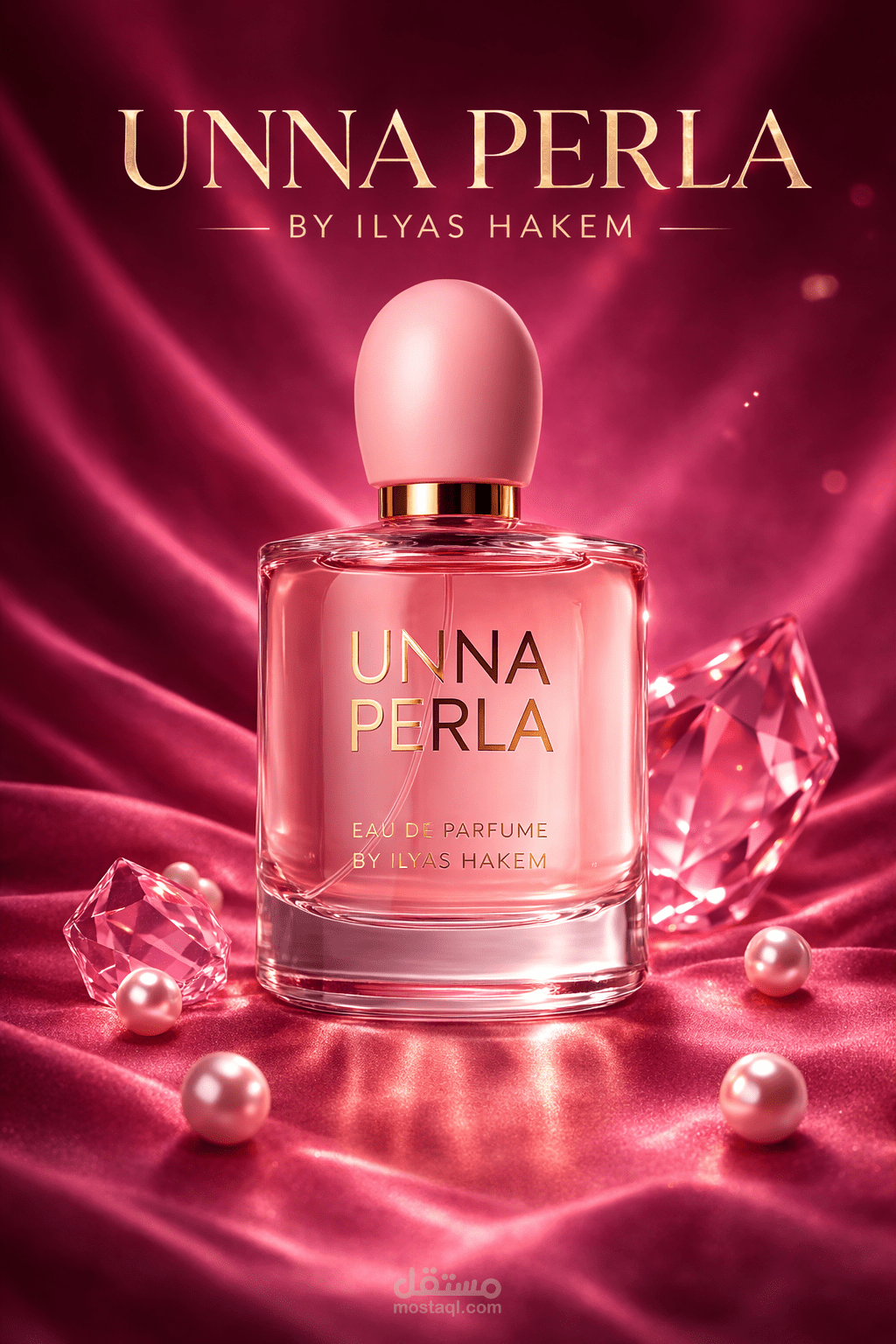 بناء هوية بصرية وتصميم إعلان لبراند عطور