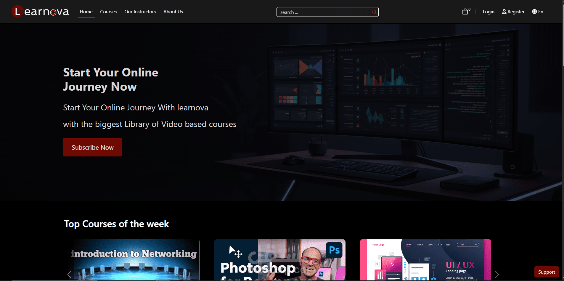 Learnova - منصة كورسات تعليمية